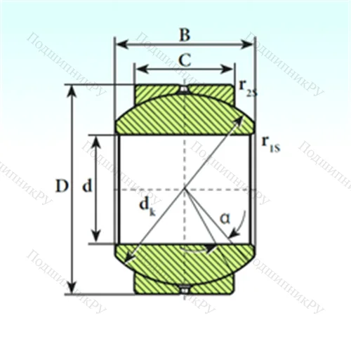 Подшипник скольжения сферический GE 30 SB