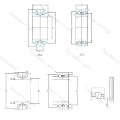 Подшипник шариковый радиально-упорный спаренный BTM 120 BTN 9/HCP 4CDB