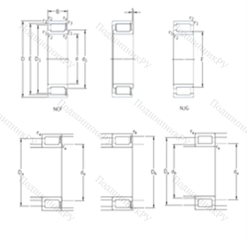 Подшипник роликовый радиальный NCF 29/1000V