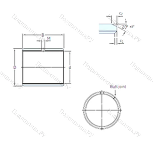 Подшипник скольжения PCM 909560 E