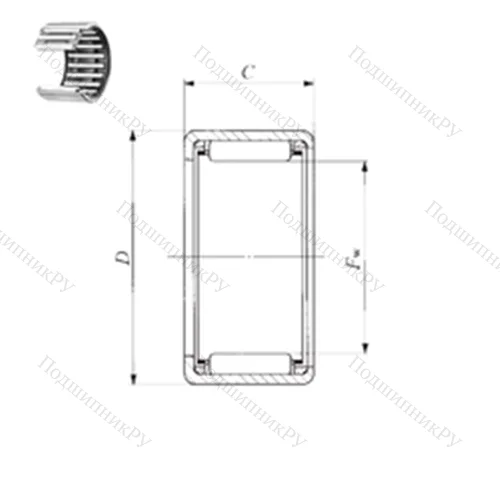 Подшипник игольчатый радиальный BHA 57 Z