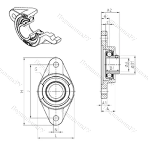 Подшипниковый узел шариковый радиальный