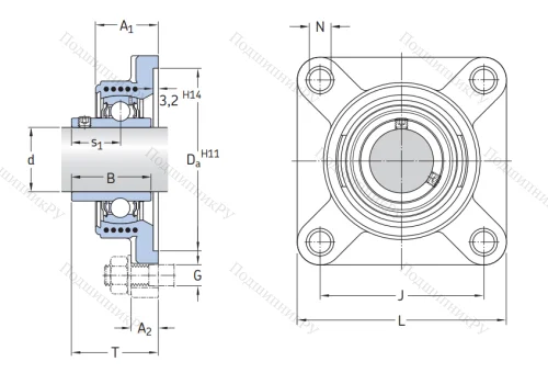 Подшипниковый узел FYK 40 TF в Сургуте