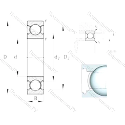 Подшипник шариковый радиальный 629-C