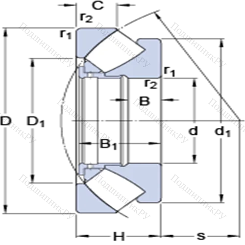 Упорные сферические роликоподшипники 292/670