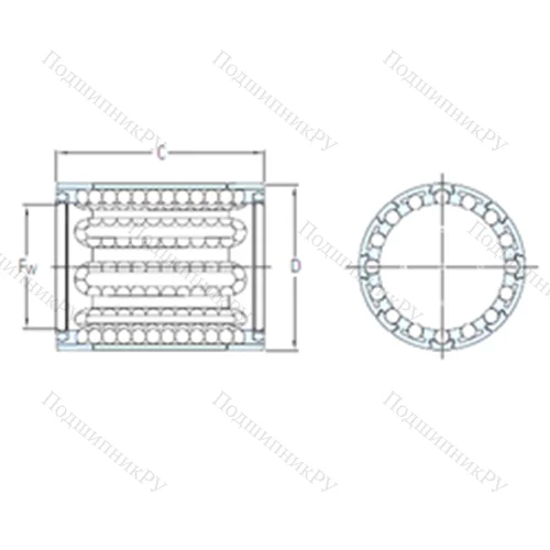 Подшипник шариковый линейный LBBR 50/HV 6
