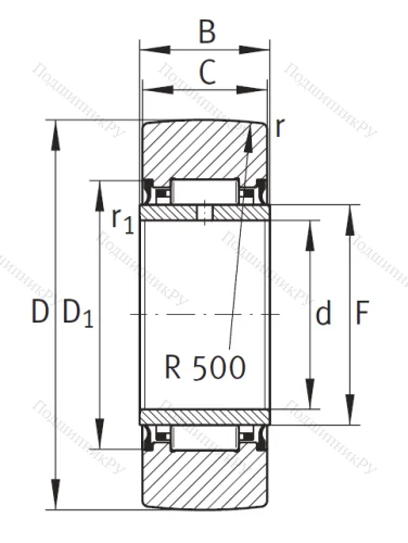 Подшипник NA 22/8 2RSR от производителя  INA