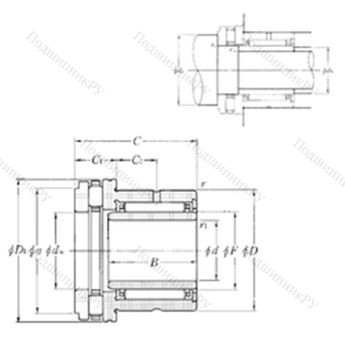 Подшипник комбинированный NKXR 20T 2+IR 17?20?20