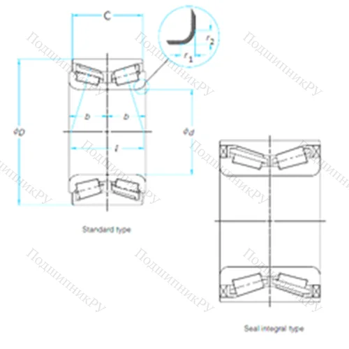 Подшипник роликовый упорно-радиальный FW 307
