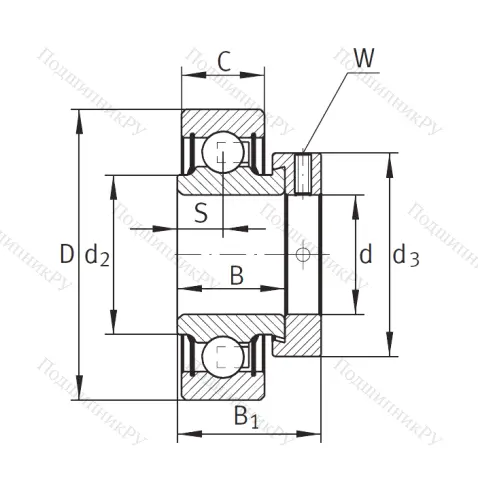 Закрепляемый подшипник RAE 30-XL-NPP-FA 106