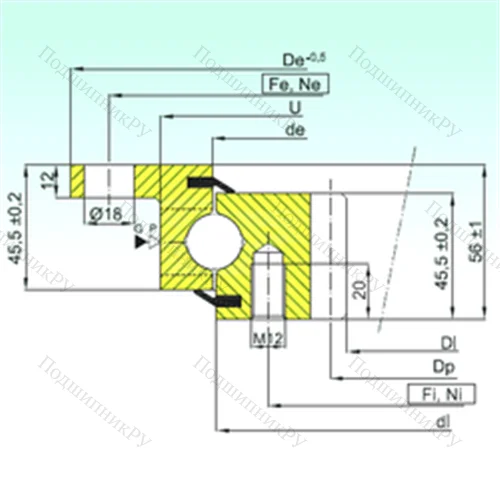 Подшипник шариковый опорно-поворотный ZBL.20.1094.200-1SPTN