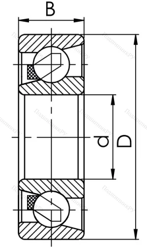 Радиально-упорный шариковый подшипник 7207 C (36207 Е ГОСТ) в Сургуте