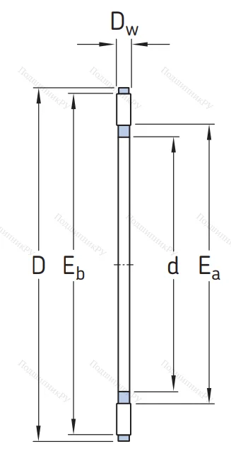 Игольчатый подшипник подшипник AXK 6590