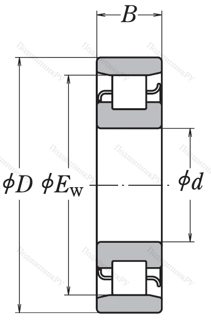 Роликовый цилиндрический подшипник N 309 W