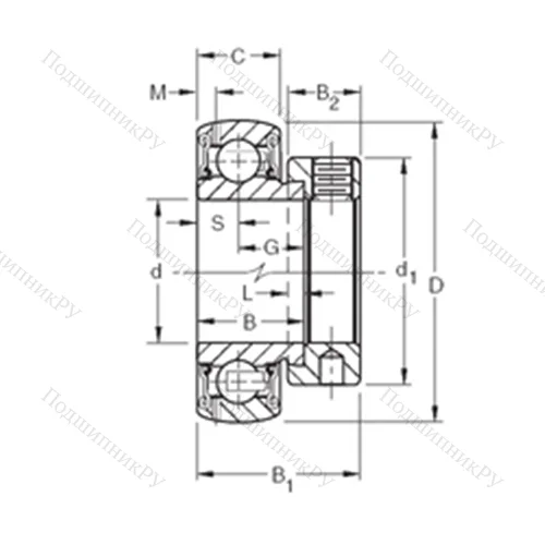 Подшипник шариковый радиальный GRAE 55RRB
