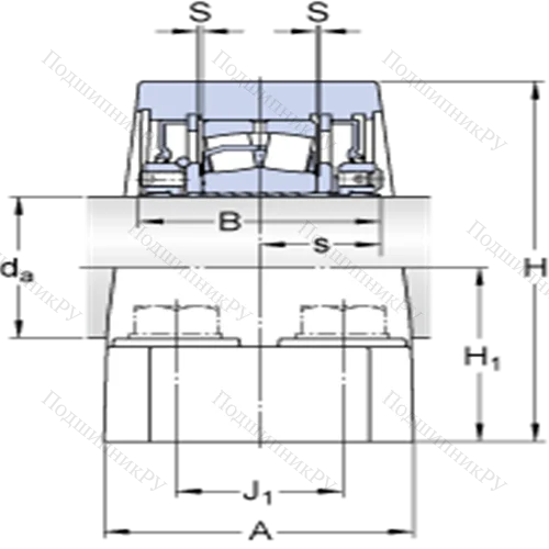 Стационарные роликоподшипниковые узлы ( ConCentra, для дюймовых валов) FSYE 3 15/16 N