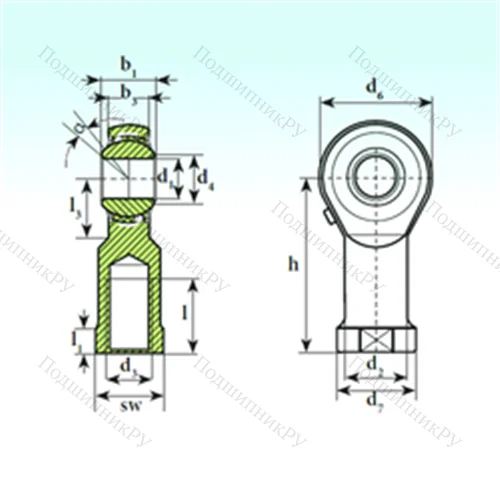 Подшипник шариковый радиальный самоцентрирующийся TSF 12 BB-O
