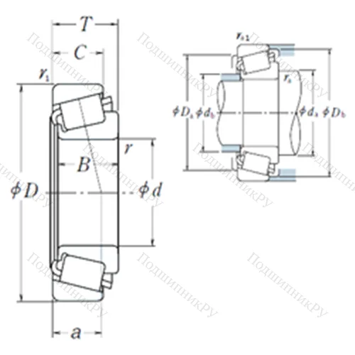 Подшипник роликовый радиально-упорный M 88043/M 88010 от производителя  NSK