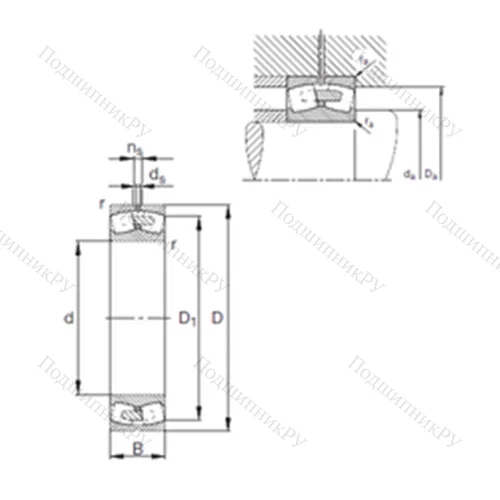 Подшипник роликовый радиальный самоцентрирующийся 23292-E 1A-MB 1