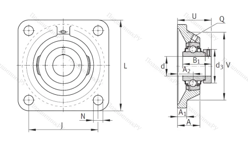 Подшипниковый узел  RCJ 65-214 в Сургуте