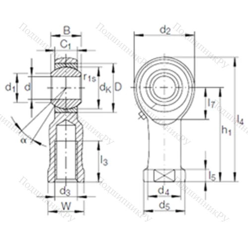 Подшипник скольжения сферический GIKL 30 PB