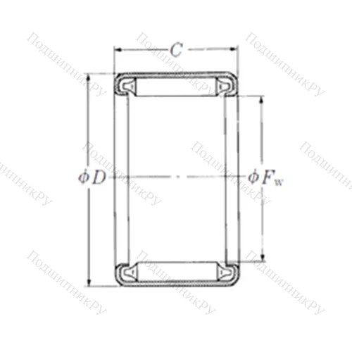 Подшипник игольчатый радиальный JH-1212