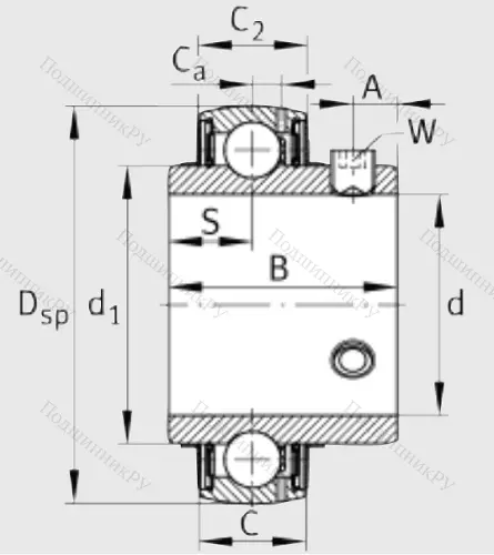 Корпусный подшипник UC 207 в Сургуте