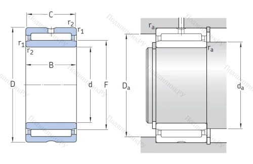 Игольчатый подшипник NA 6906