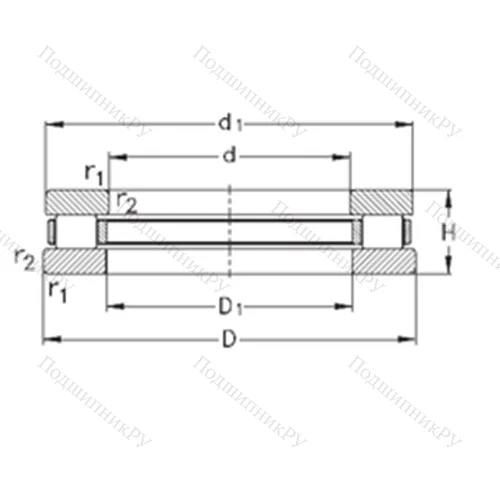 Подшипник роликовый упорный 81120-TVPB