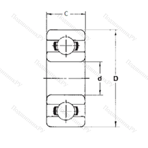 Подшипник шариковый радиальный 77R 2