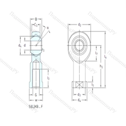 Подшипник скольжения сферический SIKB 8F
