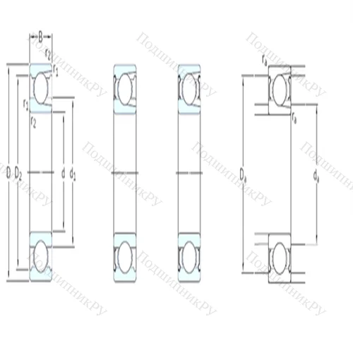 Подшипник шариковый радиальный 217-2Z