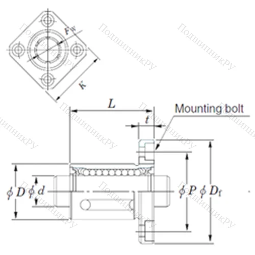 Подшипник шариковый линейный SDMK 13