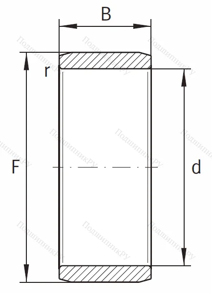 Игольчатый подшипник внутреннее кольцо IR 6x9x12