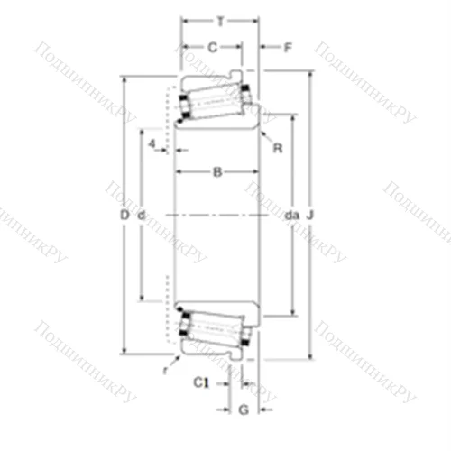 Подшипник роликовый радиально-упорный 101040/101080C
