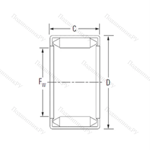 Подшипник игольчатый радиальный 20BM 2612