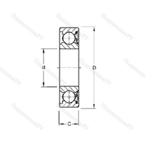 Подшипник шариковый радиальный 9109P
