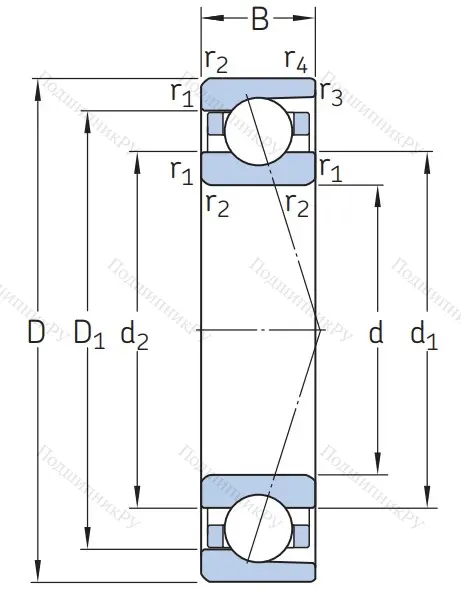 Сверхточный подшипник 7202 CD/HCP 4ADGA