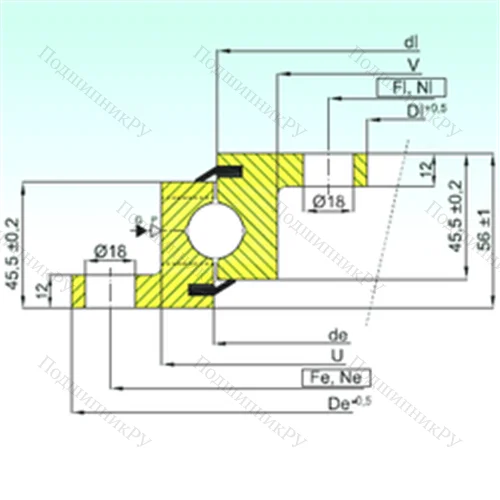 Подшипник шариковый опорно-поворотный NBL.20.0944.200-1PPN