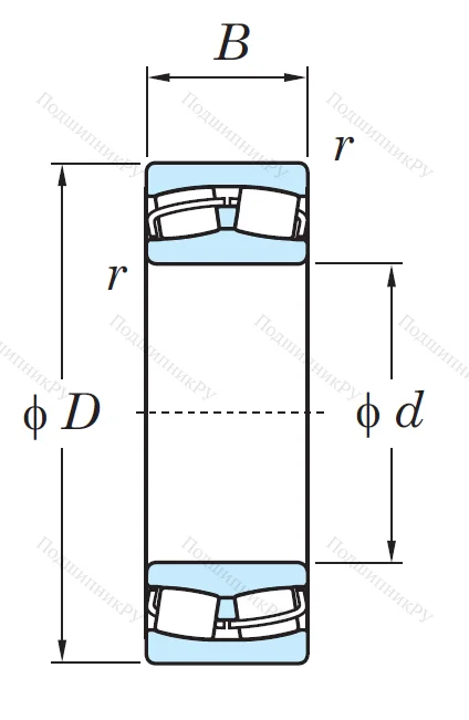 Сферический роликовый подшипник 21316 RZW 33