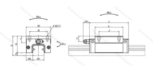 Шариковая каретка линейного перемещения NAH 45 AN Z в Сургуте