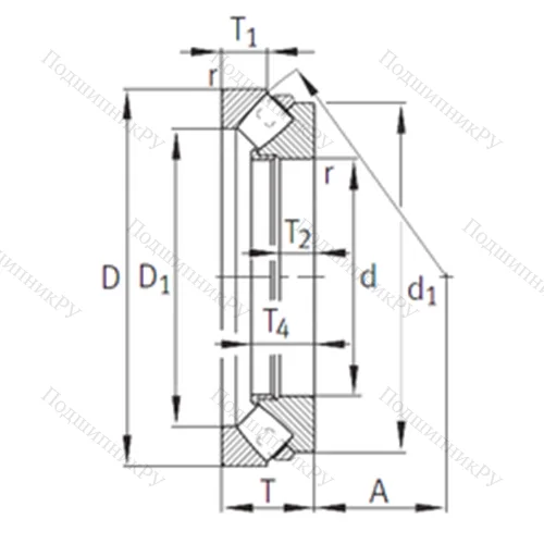 Подшипник роликовый упорно-радиальный
