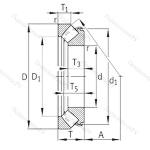 Подшипник роликовый упорно-радиальный