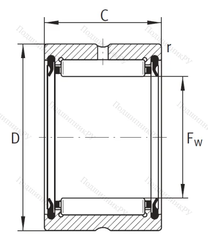 Игольчатый подшипник RNA 4901 2RSR XL от производителя  INA
