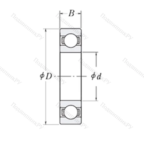 Подшипник шариковый радиальный MJ 5.1/2
