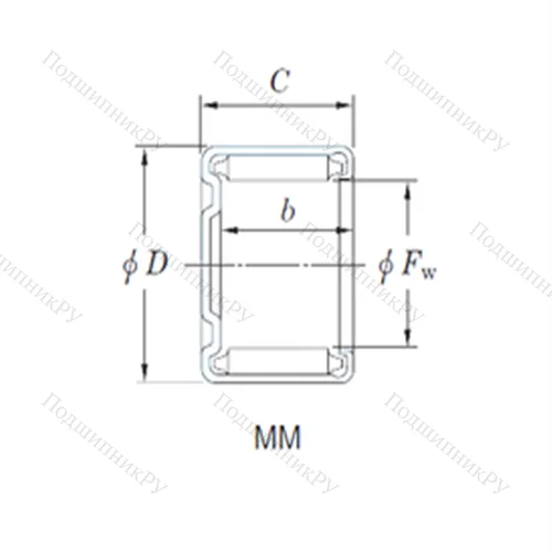 Подшипник игольчатый радиальный 20MM 2620