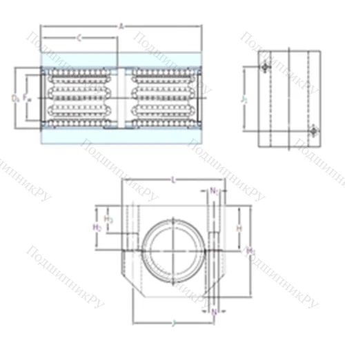 Подшипник шариковый линейный LTBR 20-2LS