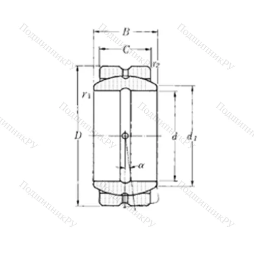 Подшипник скольжения сферический SA 2-22B