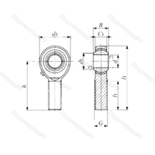 Подшипник скольжения сферический POS 30