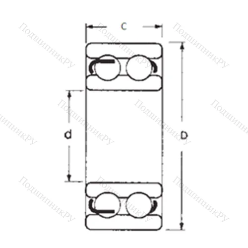 Подшипник шариковый радиальный 4205ZZ